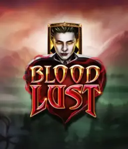 A dark and seductive view of the Blood Lust slot by ELK Studios, featuring gothic vampire symbols and a haunting castle backdrop. This image captures the slot's eerie charm, complemented with its unique 5-reel and 99-payline structure, attractive for those interested in dark, supernatural themes.